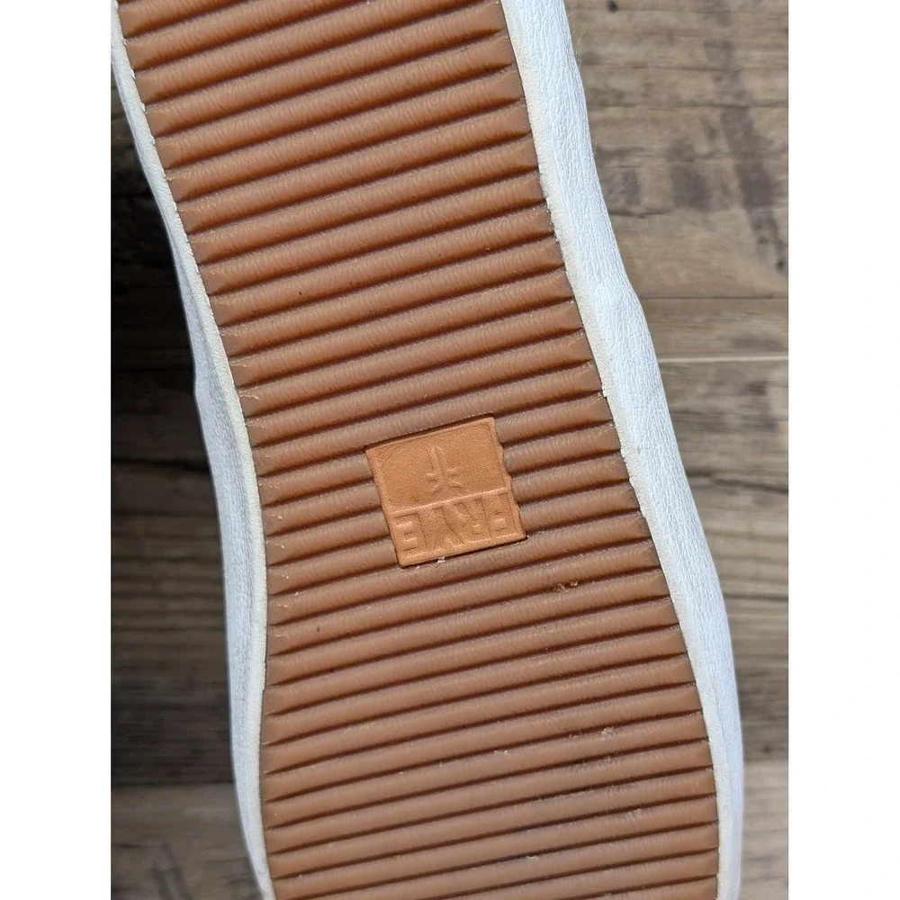Frye‎ Brown Leather Zip Slip-On Sneakers Women's 10 Minimalist Casual